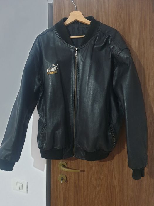 Geacă vintige anii 80, din piele naturala marca Puma