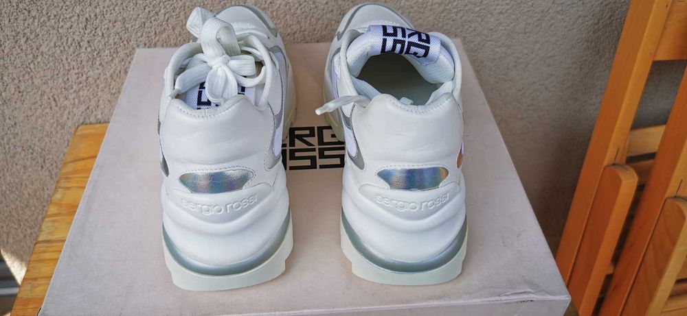 Oригинални дамски маратонки с кожа и неопрен SERGIO ROSSI - 36 номер