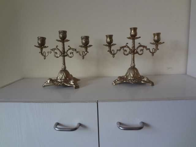 Комплект от 2 бр. бронзови свещника