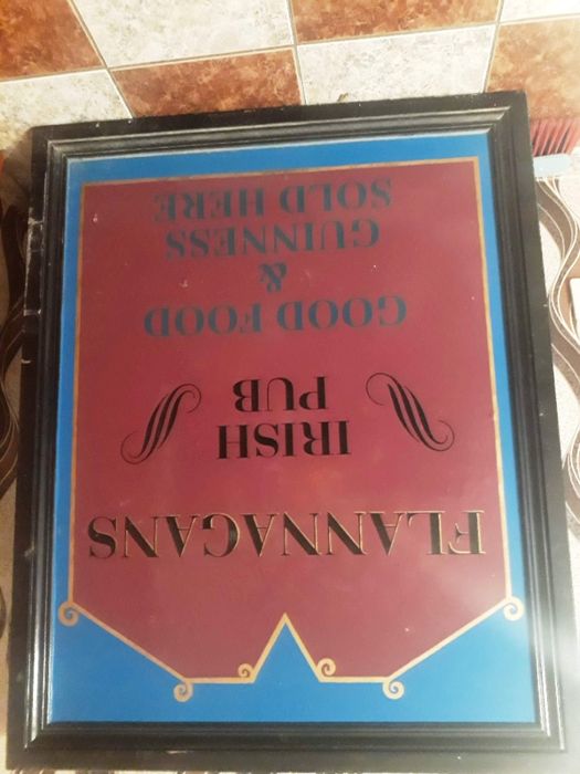 Оригинална табела Фланаганс - Flanagan's Irish pub - масивна от дърво