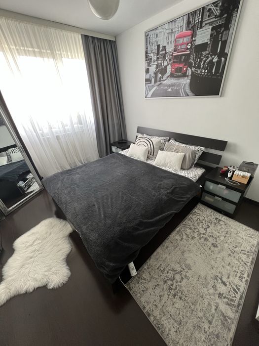 Set pat Ikea + doua noptiere + saltea
