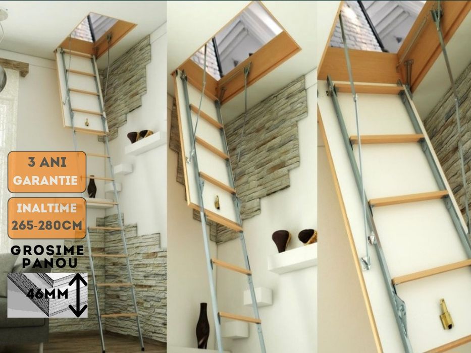 Scara la pod calitate superioară metalică cu izolare termică 26-46mm