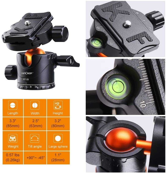 K&F Concept Висококачествен алуминиев статив / трипод / монопод