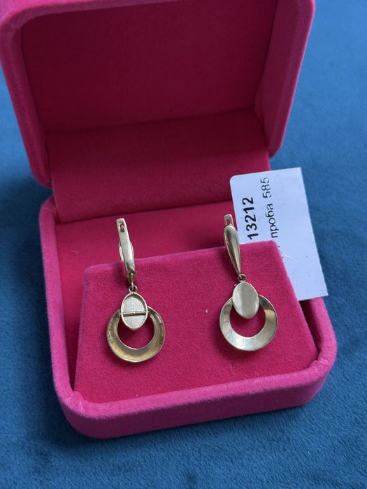 Золотые серьги 585