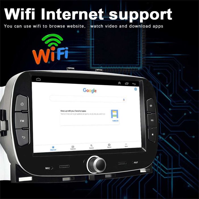 Мултимедия Двоен дин за FIAT 500 навигация 2 Дин плеър с Android 2 DIN