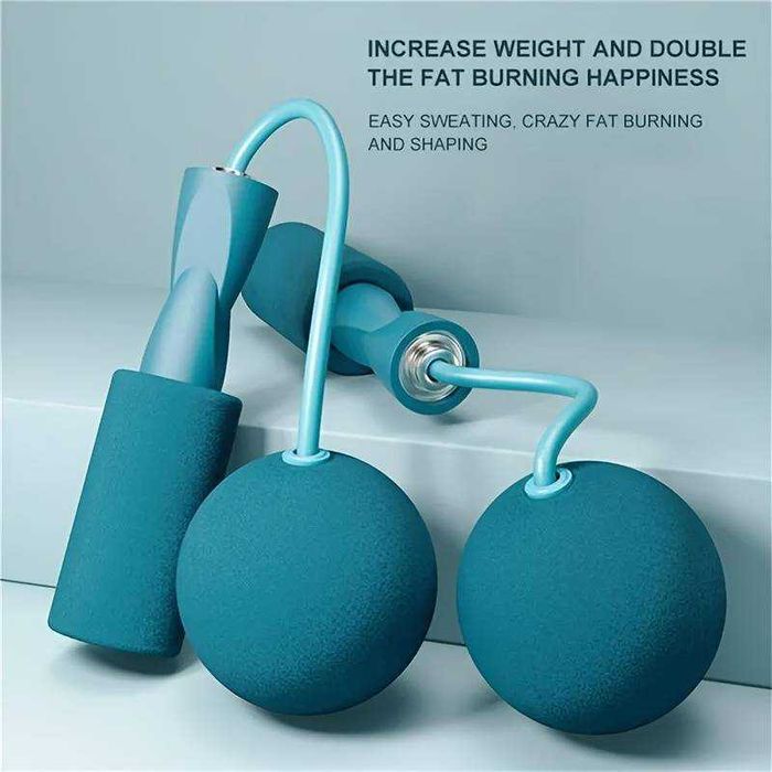 Coarda de sarit fara fir cu greutati antiderapanta usor de utilizat