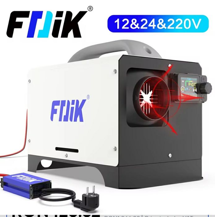 Incalzitor motorina fdik 8kw 12/24/220 v alimentator inclus 220v/12v