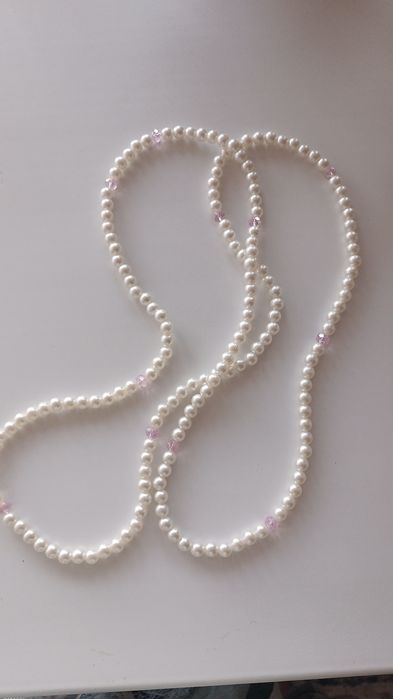 Бусы длинные под жемчуг