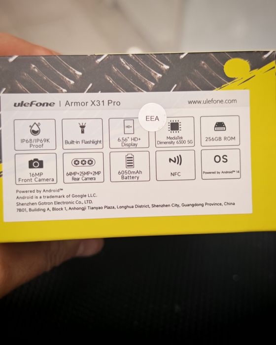 Ulefone Armor X31 Pro, 8/256 GB, Nou, 2 ani garanție