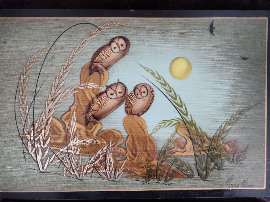 6 picturi originale artist popular mexican Arturo Alcala - „Păsări”