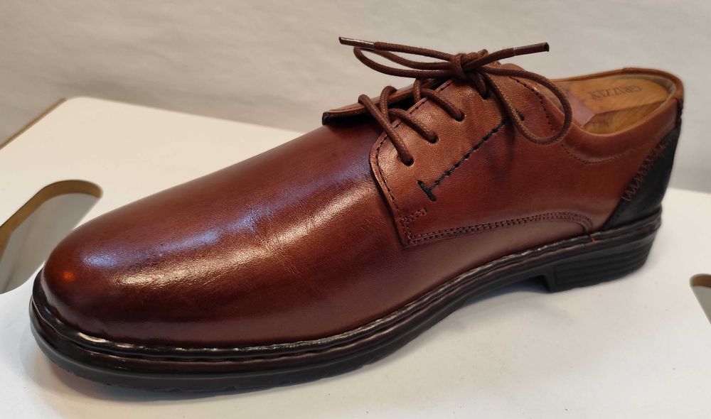 Pantofi derby 41 plain toe premium Josef Seibel NOI piele naturala moale