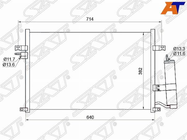 Радиатор кондиционера  Chevrolet Lacetti