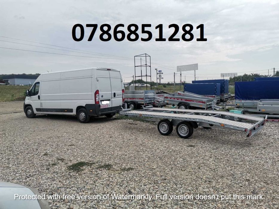 Remorca auto 750 kg dublu ax Repo, platforma ATV, UTV , apicola