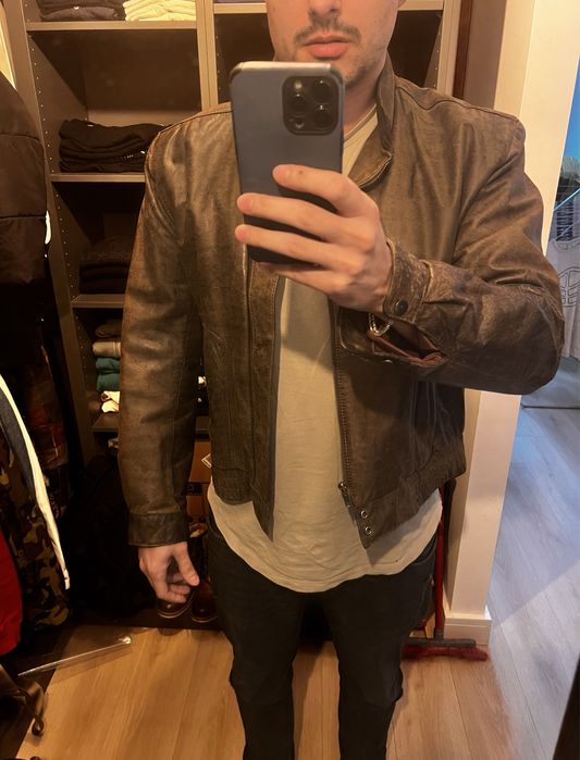 Geaca de piele marimea M/L toamna-iarna