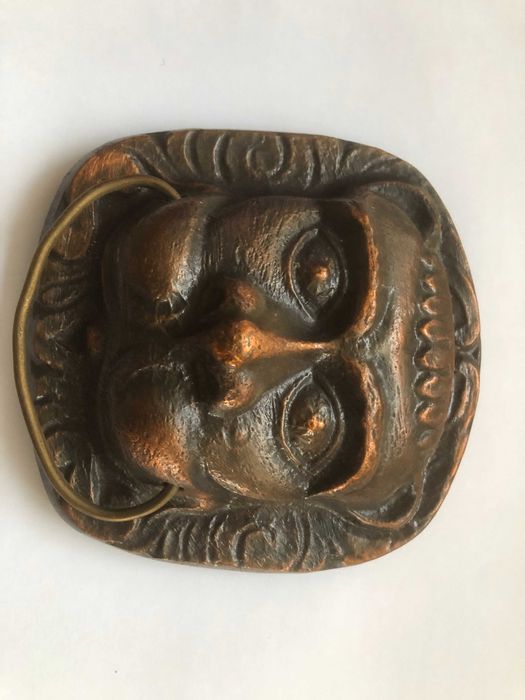 Чукче / чукало / хлопка за врата, старо, ръчна изработка, бронзово