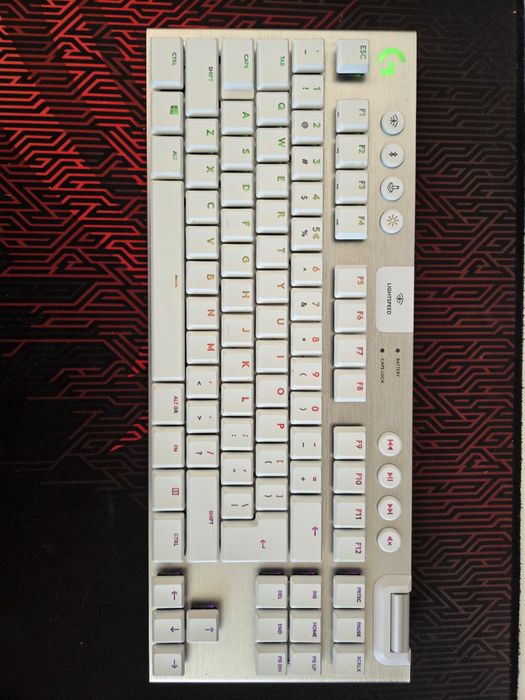 Logitech G915 TKL Lightspeed – alb, switch-uri GL Tactile, layout US