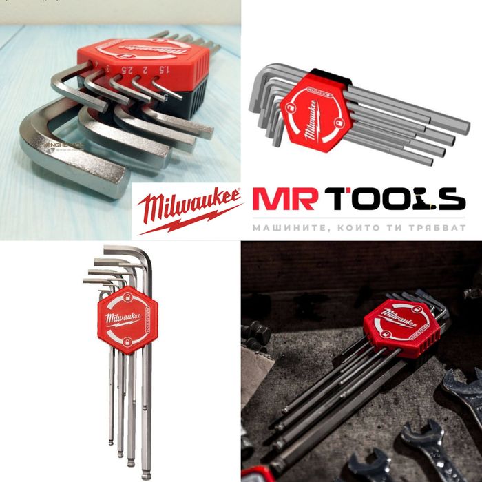 Ключ шестограм Г-образен с ябълка Milwaukee 1.5-10мм 9- части