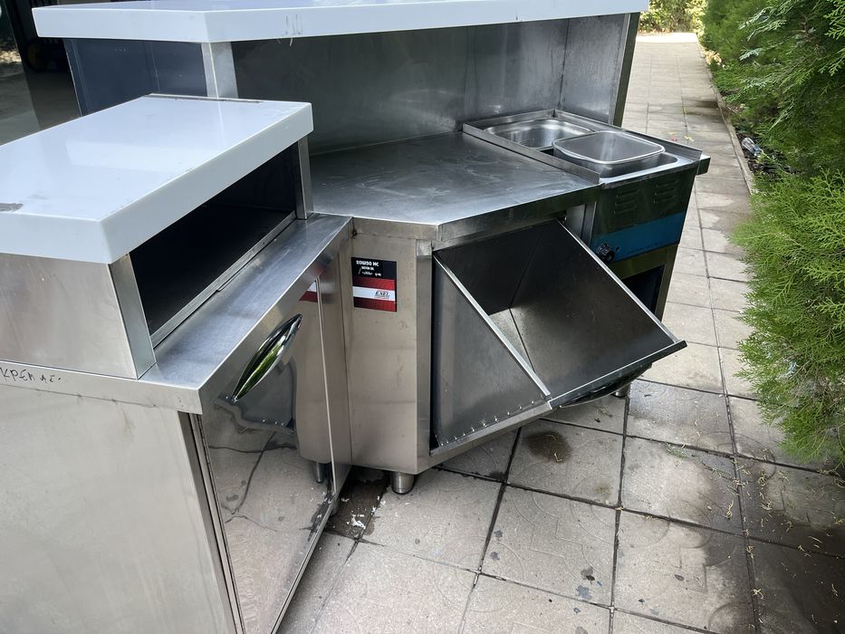 Работна маса шкаф неръждавейка