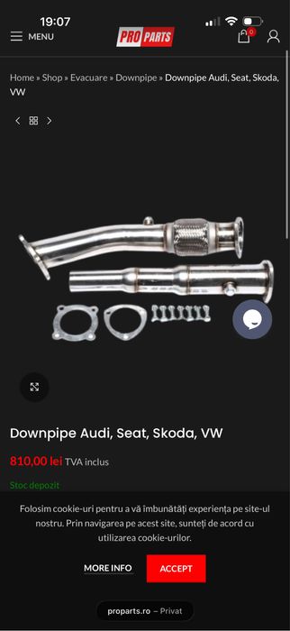 Downpipe Audi Skoda Seat Vw 1.8T