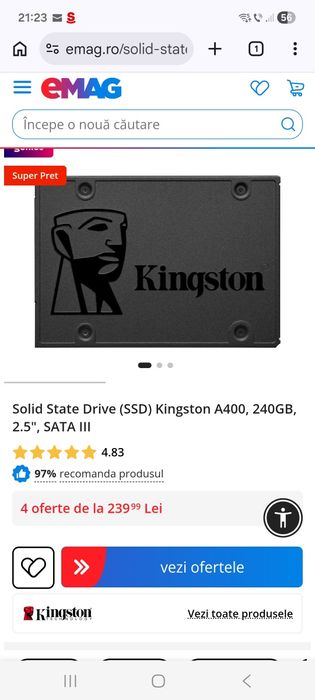 Vand memorie Ssd 240 gb