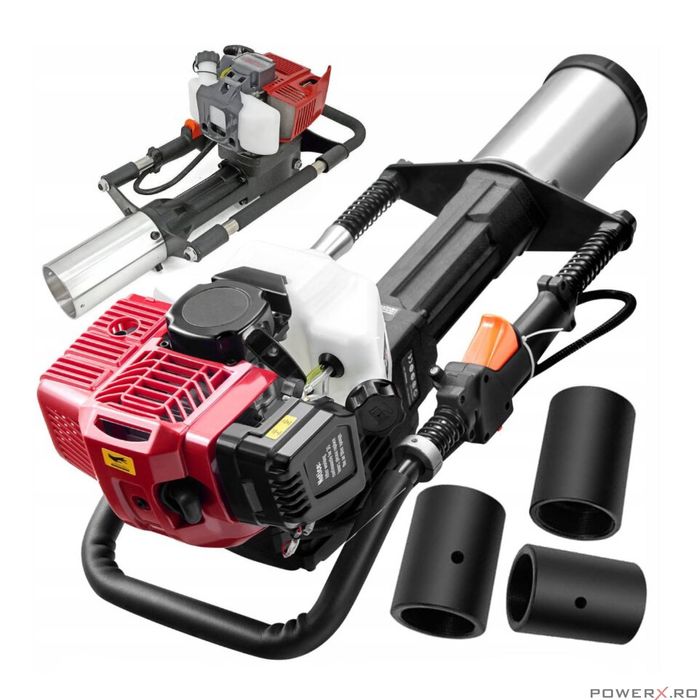 Masina batut si infip stalpi gard, pe benzina, motor in 2 timpi,