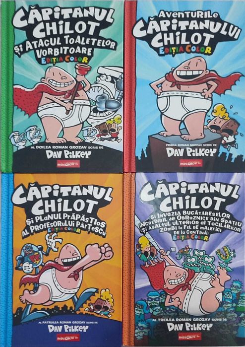 Vand carti pentru copii-Jurnalul unui Pusti (vol1-18),Ninja Kid (Vol 1-12 fara vol  8 si 10),Micutul Nicolas (4 volume) Capitanul Chilot (4 volume)