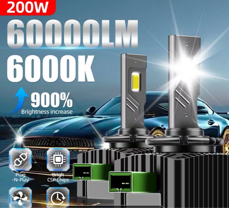 Лед крушки за кола ВСЯКАКВИ D1S/D2S/D3S/D4S/D5S