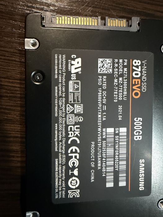SSD Samsung Evo 870 500GB, SSD HikVision E1000