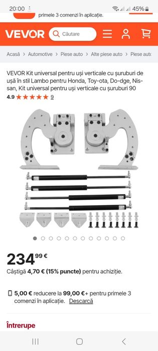 Vevor Kit uși verticale