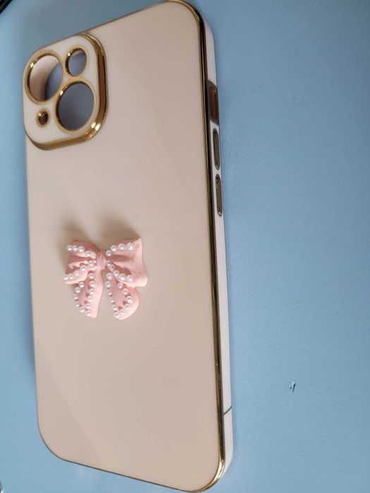Нов силиконов дамски кейс за Apple iPhone 15, iPhone 14 - розов цвят