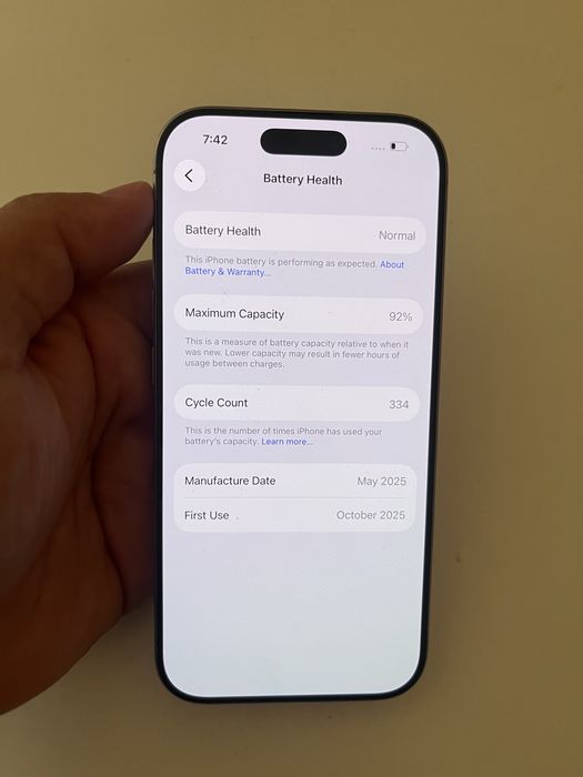 Iphone 16pro 128GB 92% bat