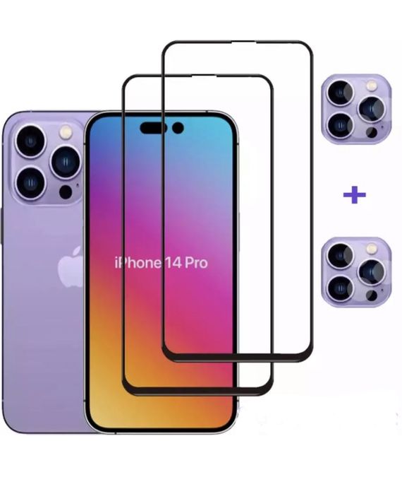 Folie Sticla Protectie Camera + Folie Sticla Iphone 14/15/16 PRO MAX