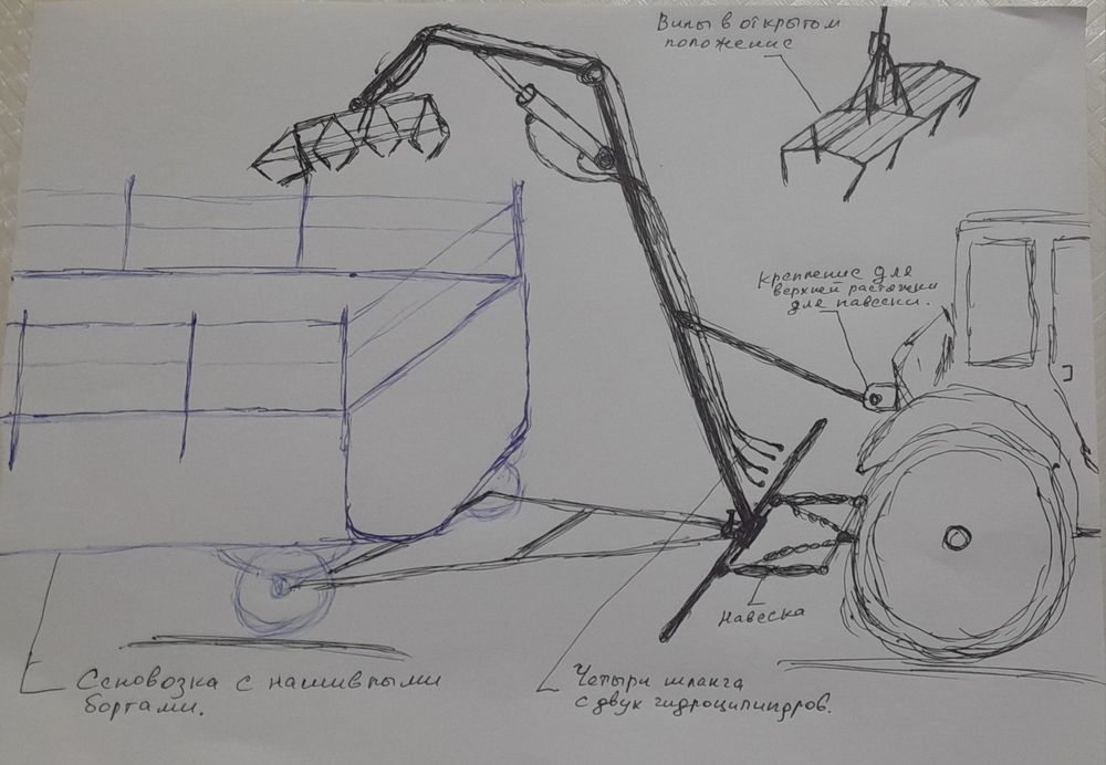 Продам сенопогрузчик прицепной