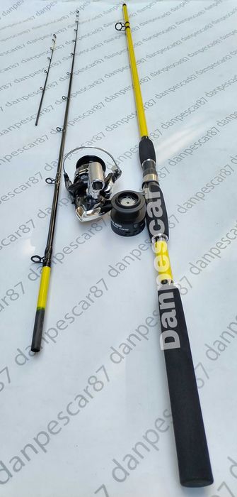 SET 4 Lansete ROBINHAN BOLENTINO PLUS 2.40m + 4 Mulinete SAIMINO X4000