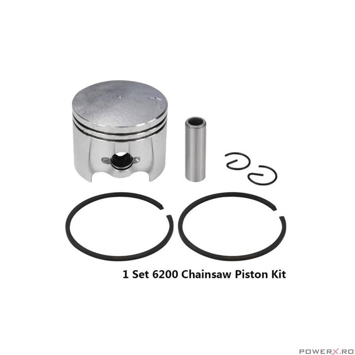 Piston complet compatibil China 6200, 47.5mm, bolt 11mm, 62cc, PowerX