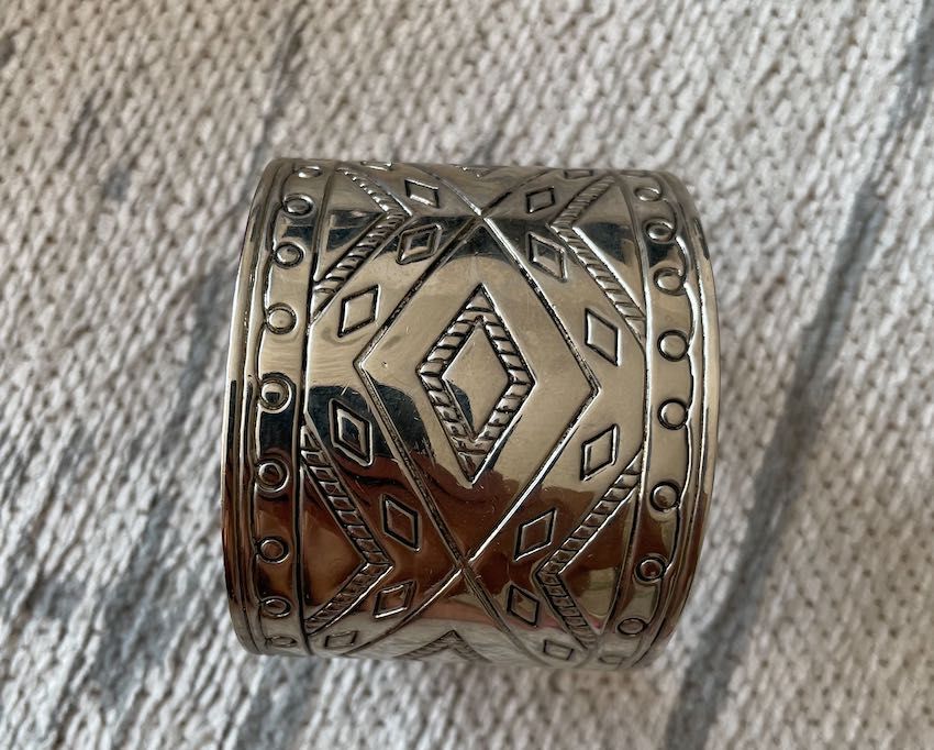 Bratara vintage metalica, cu forme geometrice