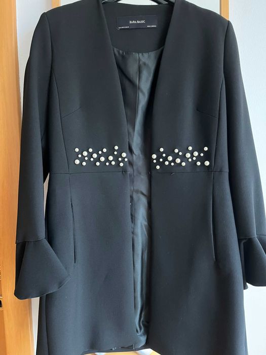 Jachetă neagră elegantă Zara (Mărimea S)