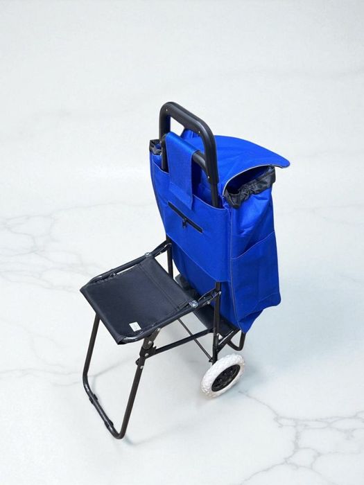 Складная тележка с сиденьем