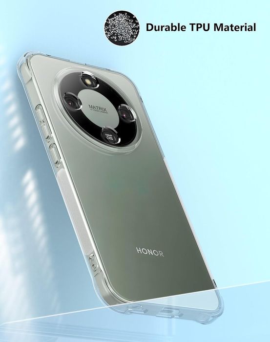 Прозрачен силиконов удароустойчив кейс за honor magic8 lite със защита