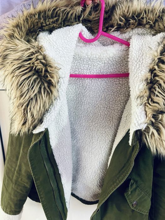 Страхотно Зимно Яке (парка) в зелено - М