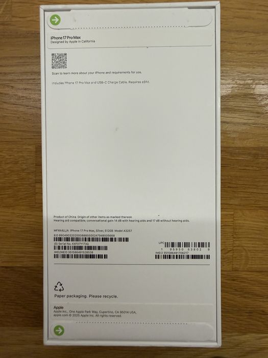 Продавам iPhone 17 pro max 512