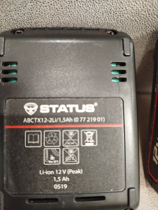 STATUS ABCTX12-2Li/1.5Ah. Тип на батерията: Li-ion Напрежение: 12 V