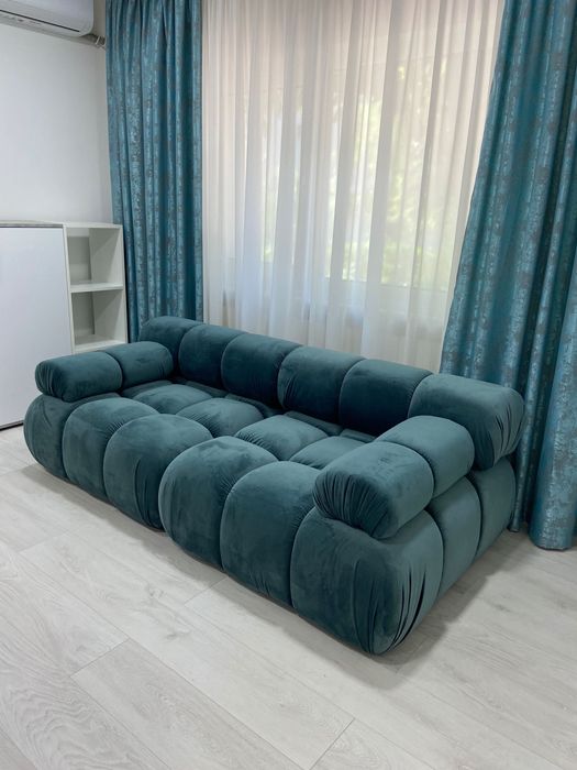 Canapea modulară cu 2 locuri - tapițerie catifea