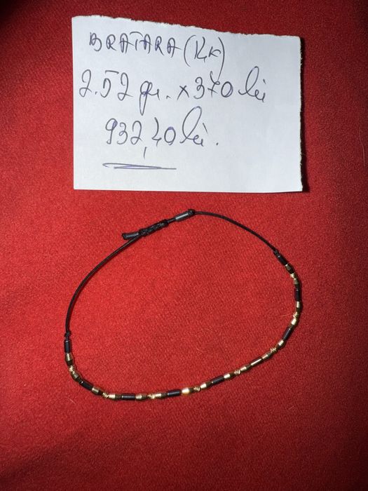 Bratara snur cu aur de 14 k