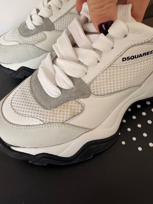 Оригинални кецове Dsquared естествена кожа