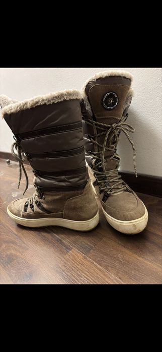 Кожени велурени ботуши