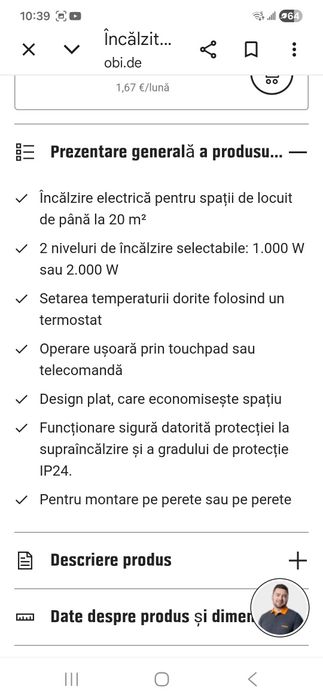 Panou radiant încălzire HOVA