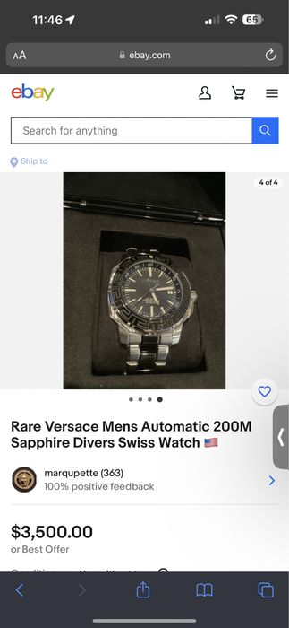 Ceas versace diver 200m swiss made 44mm