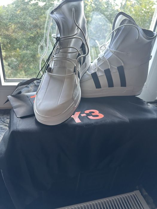 Pantofi sport adidas Y 3 de vara-toamna unisex pe culoarea alb- negru