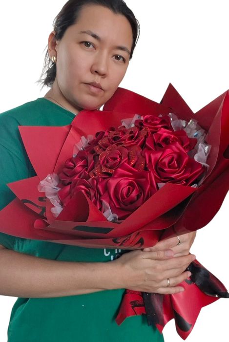 Букет из атласных лент